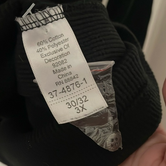 Woman Within Black Top with Purple Embroidery Size 3X - Picture 5 of 5